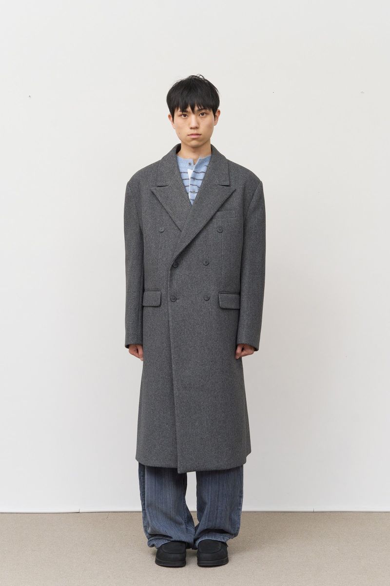 Draw Double Breasted Coat
