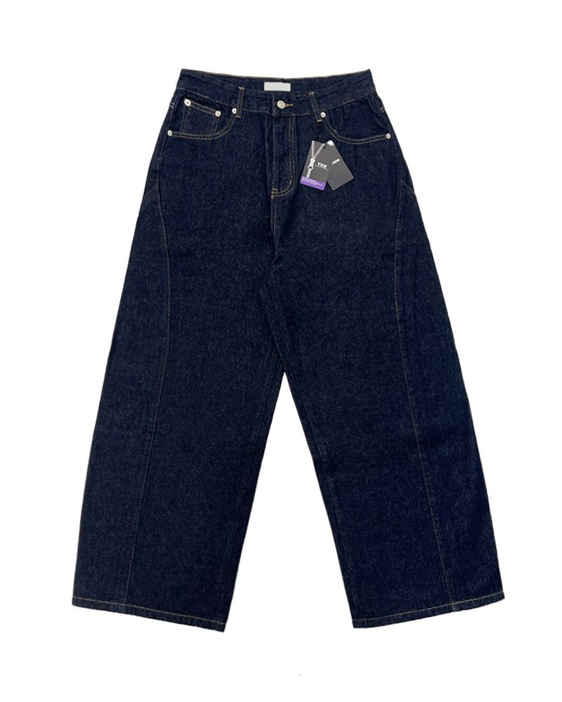 Never Curved Panel Raw Denim