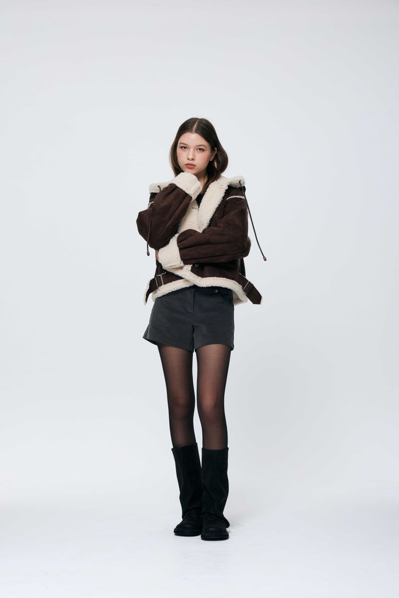 ADORABLE HOOD MUSTANG / BROWN