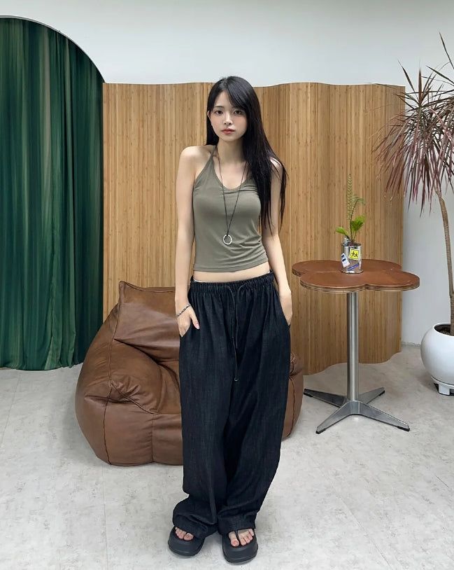 Ed Linen Wide Banding Denim