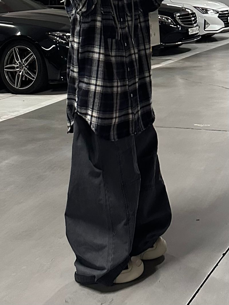 knee panel big balloon pants