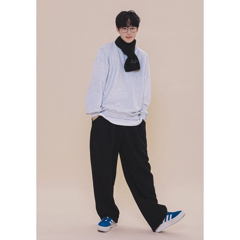 HOLYNUMBER7 X CHOI BYUNGCHAN LETTERING EMBROIDERY MUFFLER_BLACK