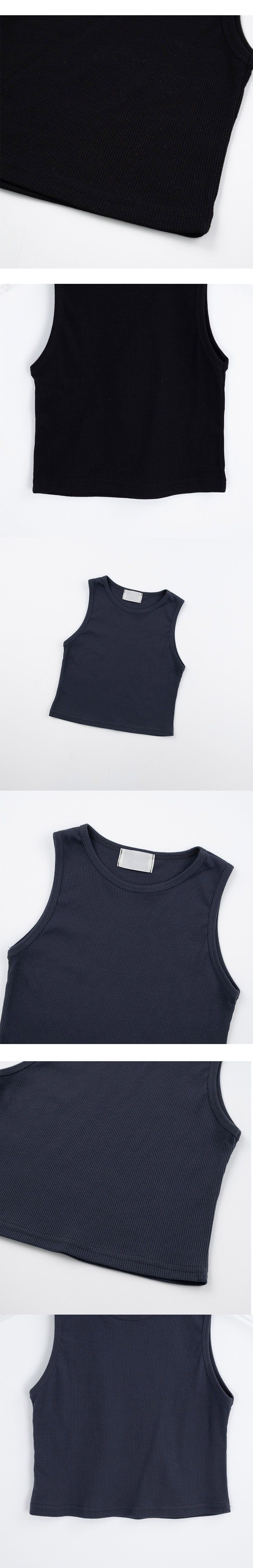 [S/S] Crop round neck sleeveless(5color)