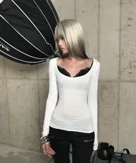 Kyoiii（キョイ）の「レースロングスリーブティー (WHITE)（トップス）」