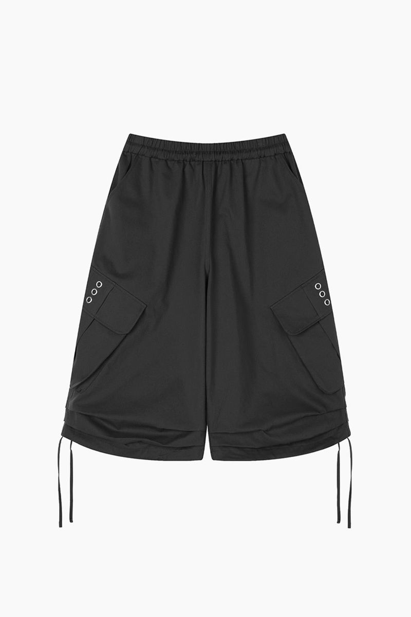 String Balloon Bermuda Pants