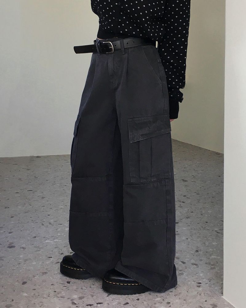 [ORIGINAL] Kinder Pigment Cargo Wide Pants
