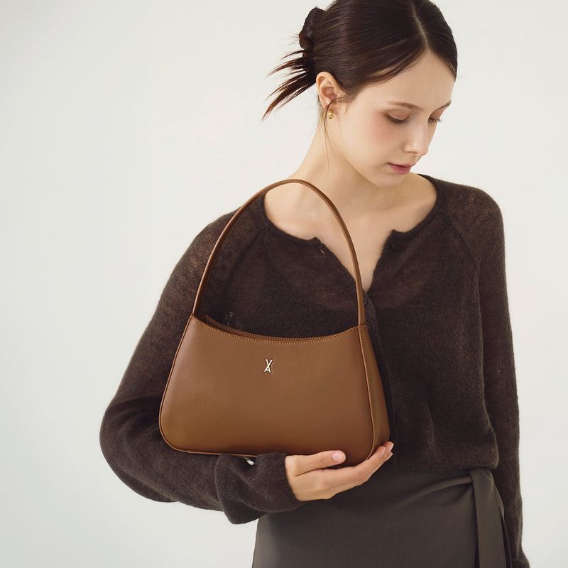 Lune Velo Hobo Bag Small Brown