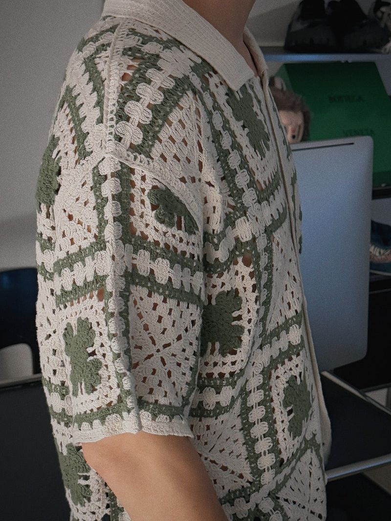 ASCLO Clover Crochet Short Sleeve Cardigan (2color)