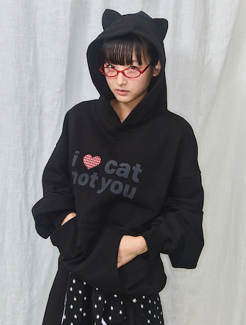 I LOVE CAT NOT YOU CAT EAR HOODIE