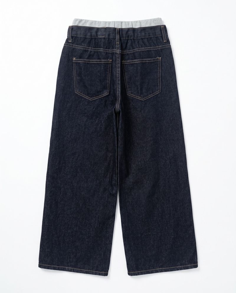  LAYERED DENIM PANTS