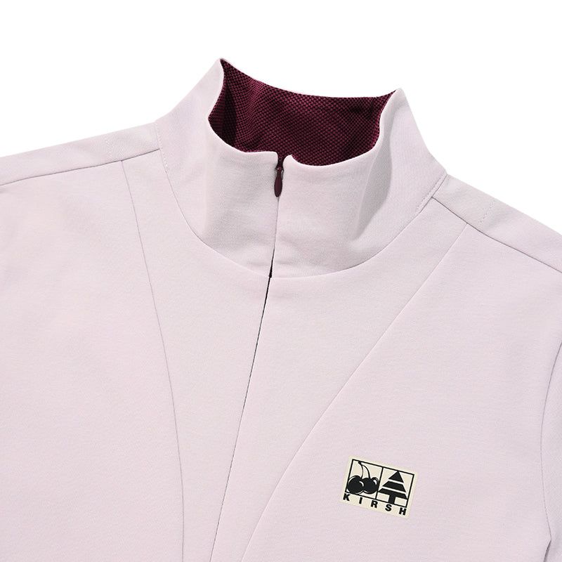 COLOR POINT HALF ZIP UP LONG SLEEVE [LIGHT LAVENDER]