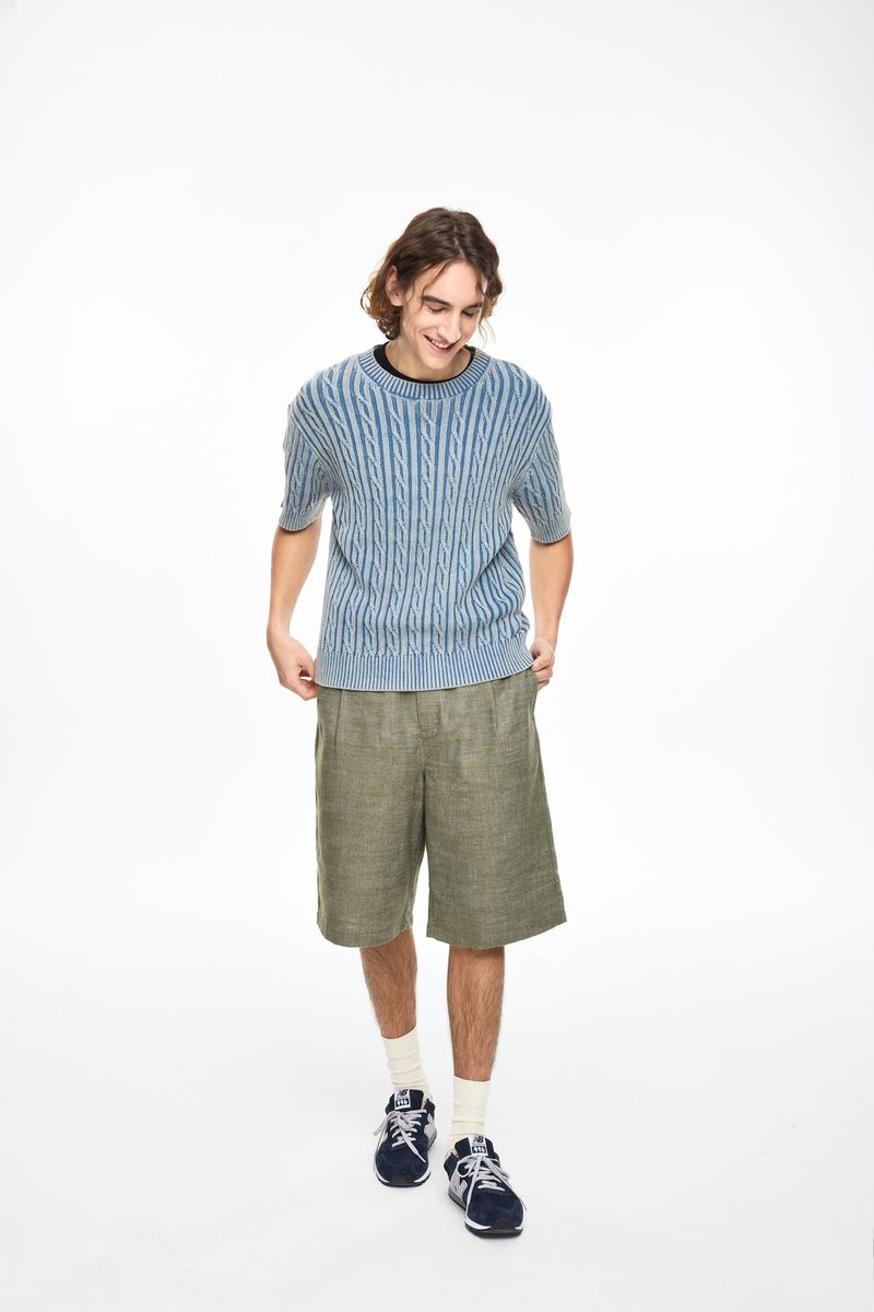 Posh Cable Stone Washing Knit