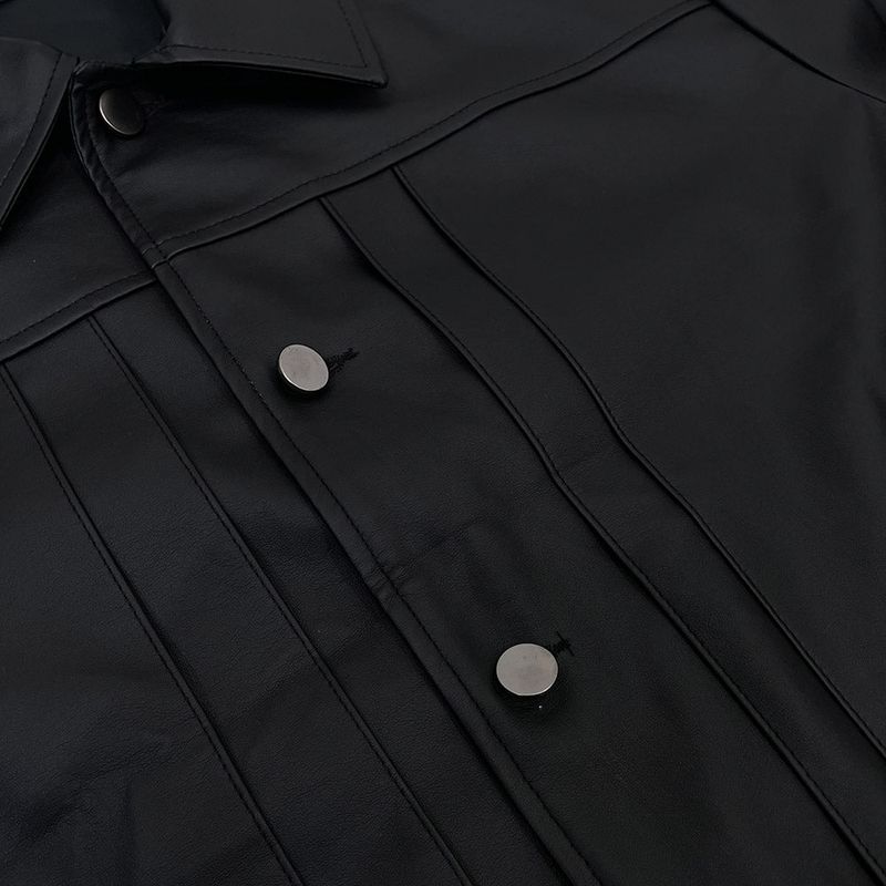 EV leather pin tuck jacket (3 colors)