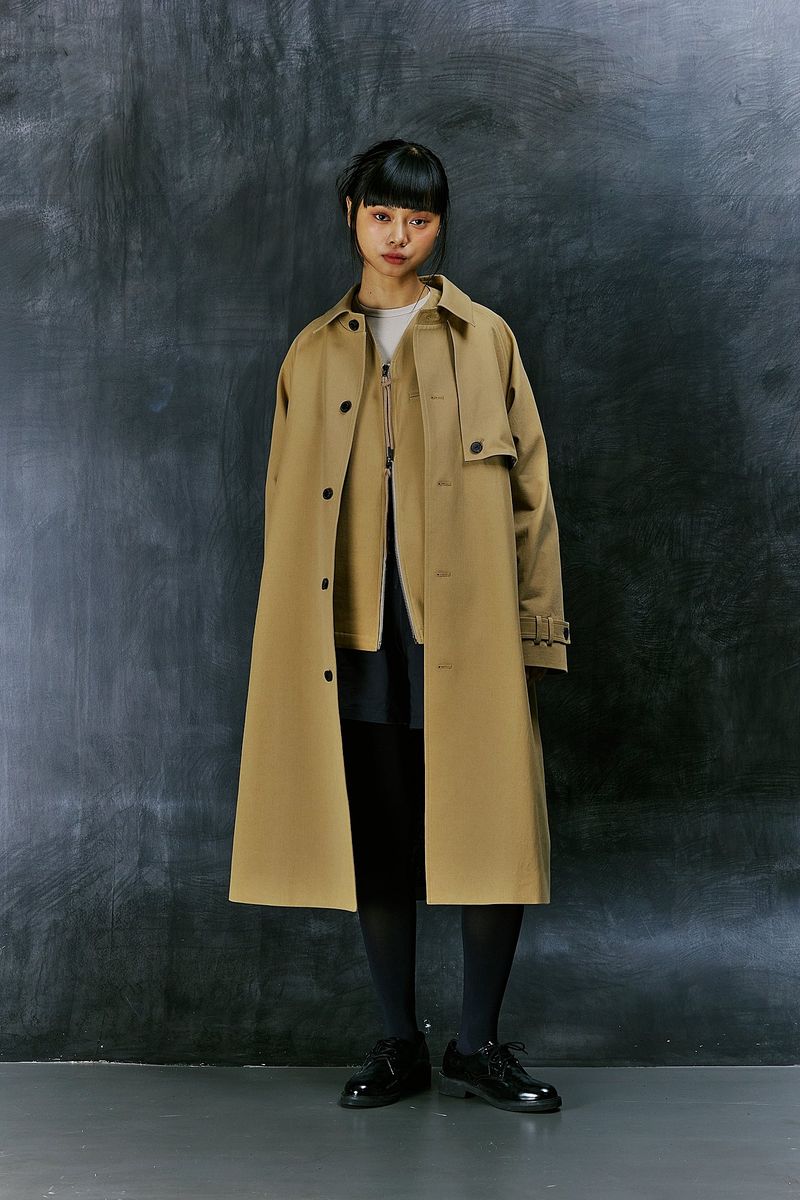 EARTH COTTON BALMACAAN COAT (Beige)