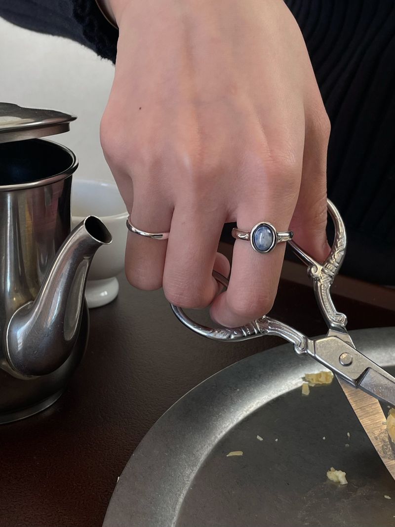 After Dawn（アフター ドーン）の「OVAL GEMSTONE SILVER RING (GLOSSY)（Accessories）」