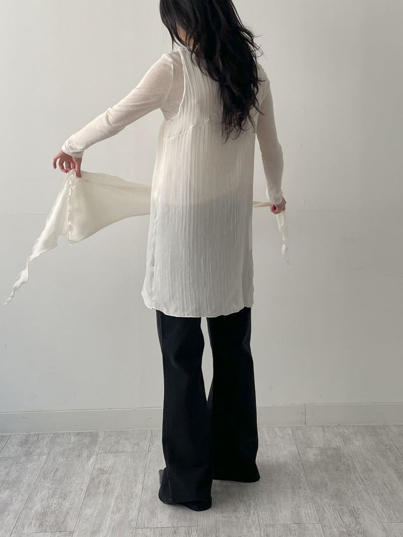 [Scarf SET] Bambi Layered See-through Mini One Piece