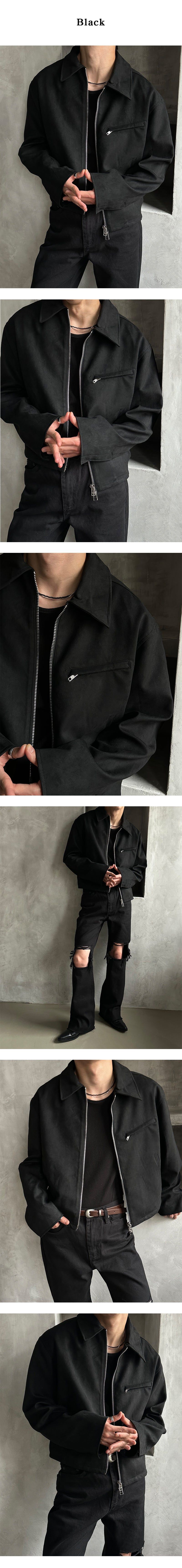 [F/W] Suede crop jacket (2color)