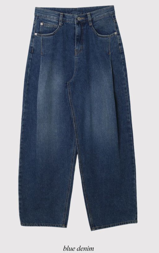 AR Tuck Wide Denim Pants (3color)