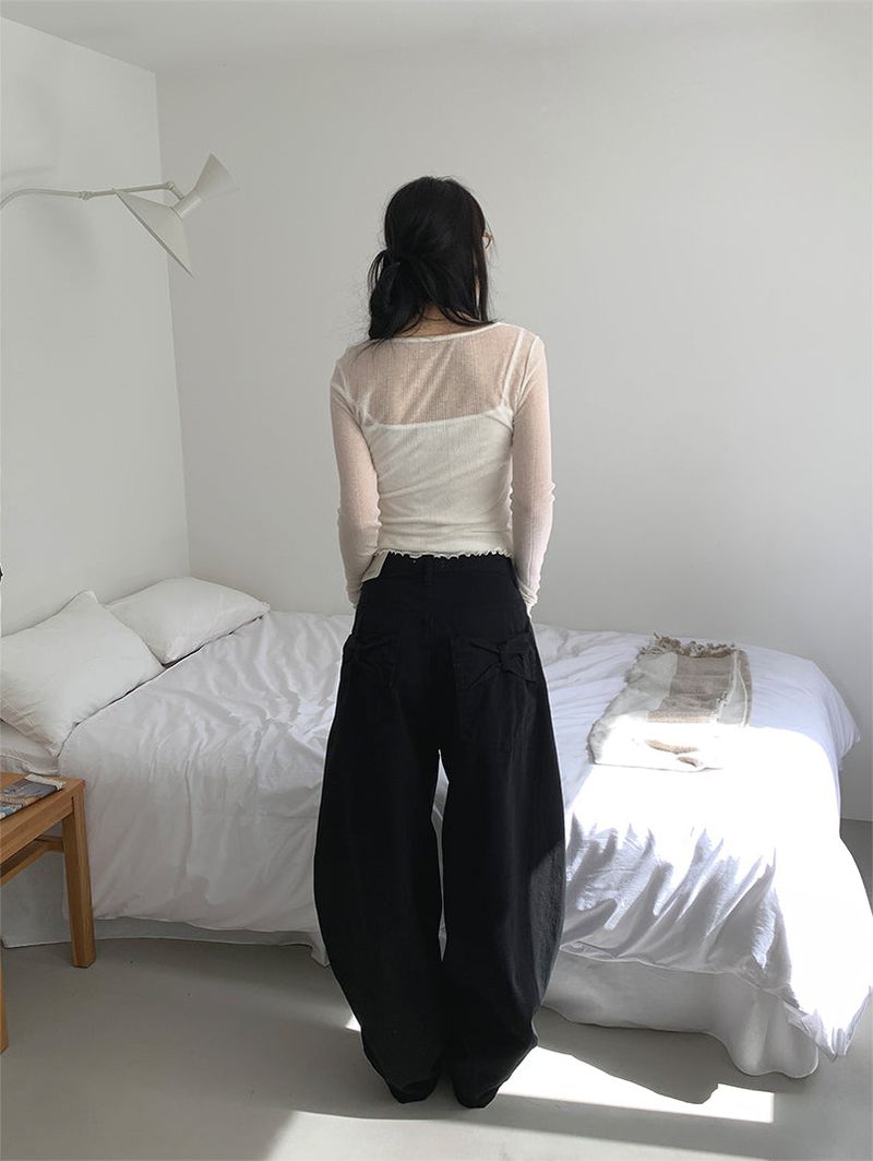 RIBBON BALLOON PANTS (2C)