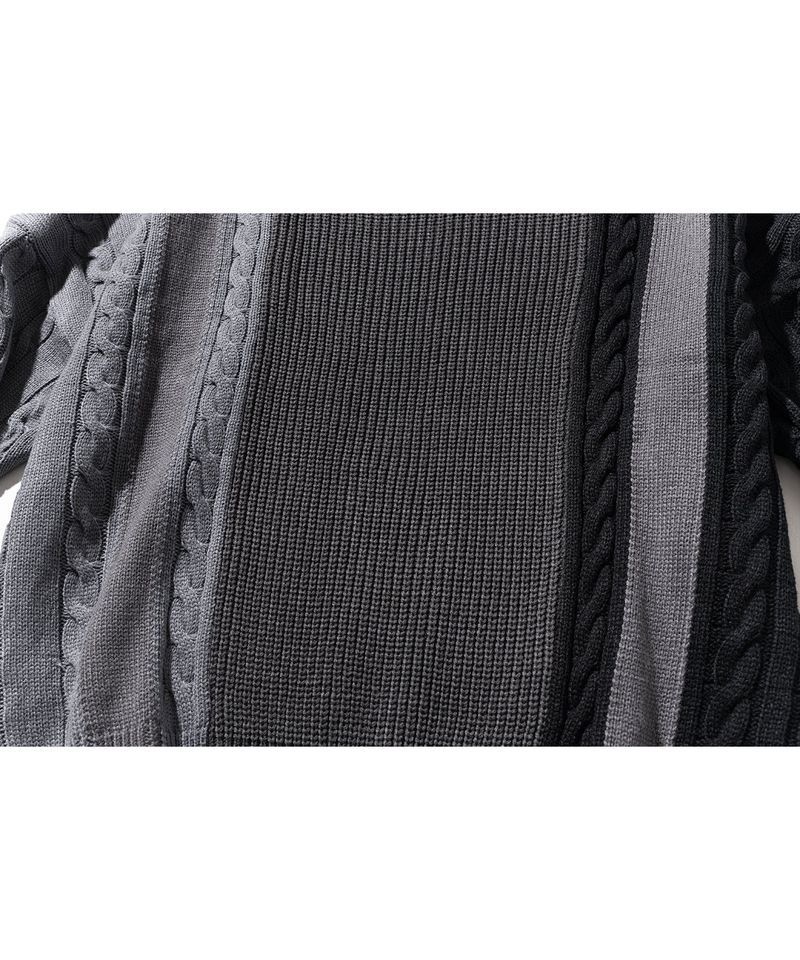 MULTIPLE INCISON CABLE KNIT MFONT002