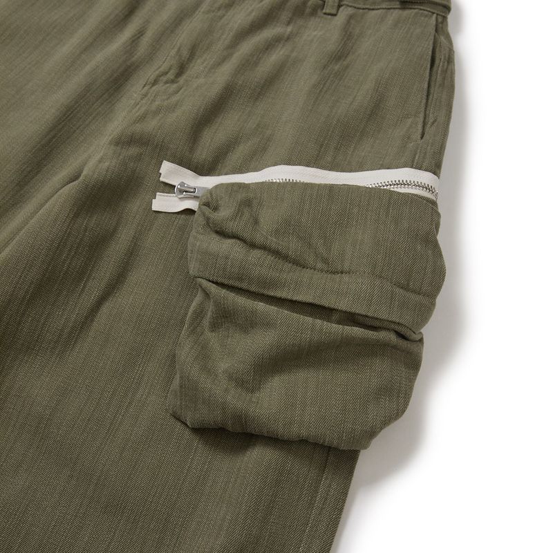Trapper pouch pants / Ash khaki