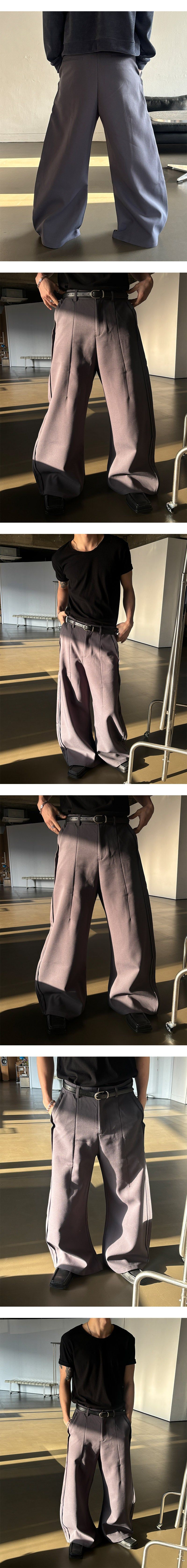  [Unisex] Wide over flare slacks(2color)