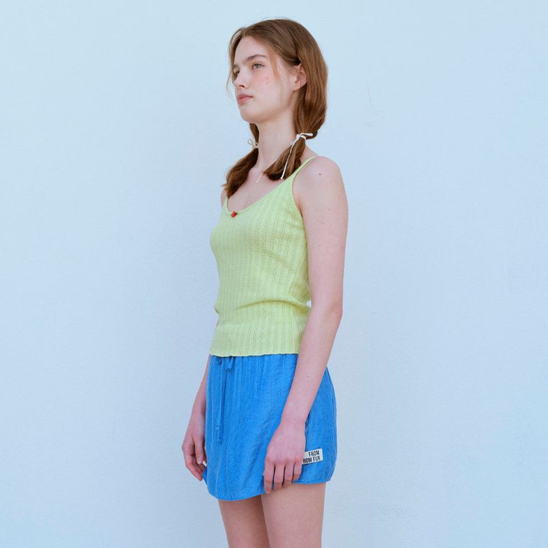  ROSE SLEEVELESS TEE, SUNNY LIME