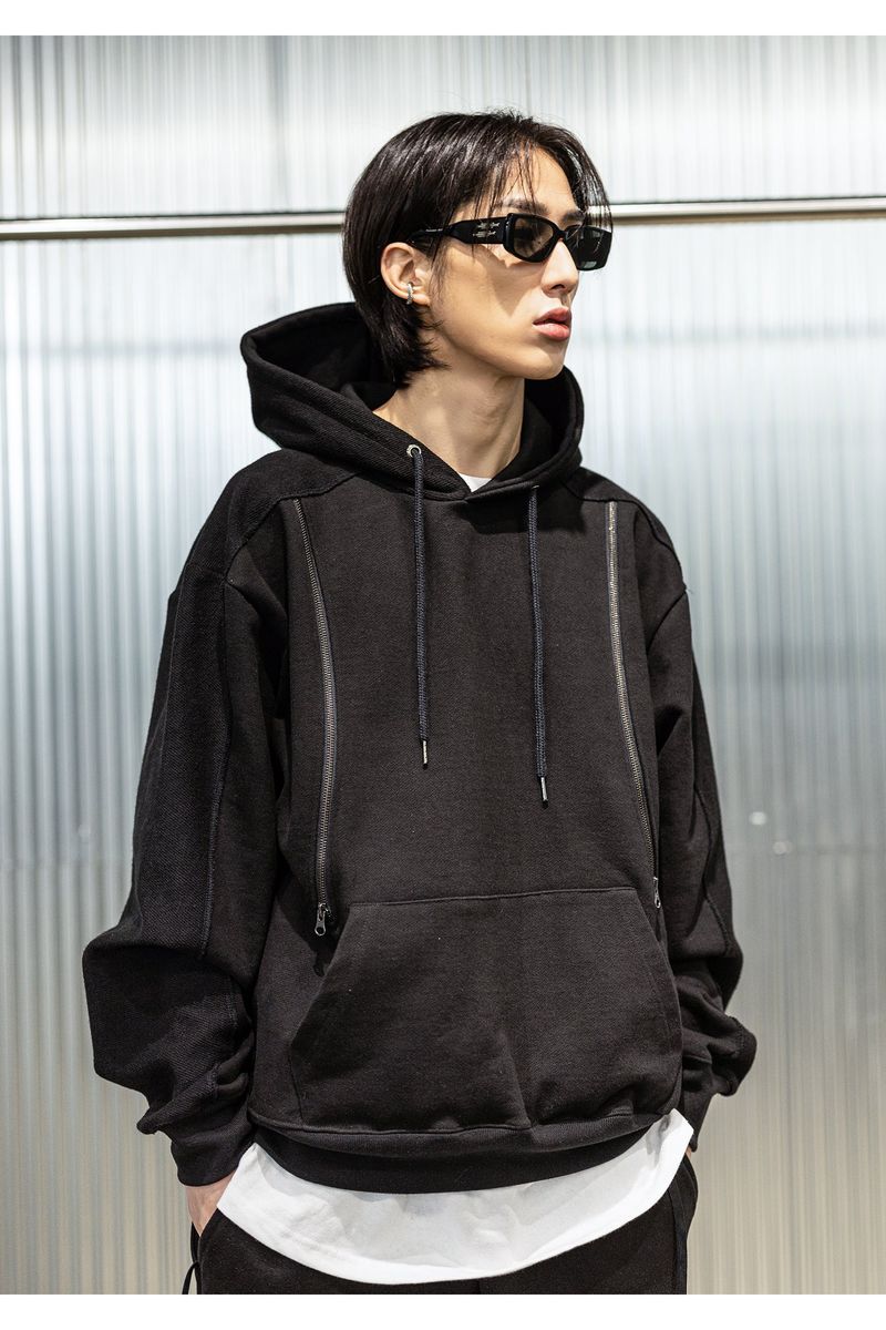 REVERSE INCISON OPEN HOODY