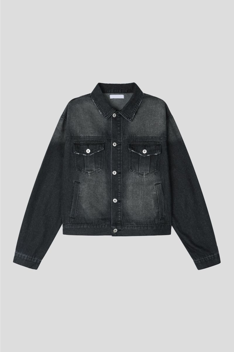 [Planning] LMN Lebo Washed Denim Short Jacket (2 colors)
