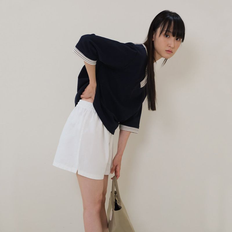 Navy Layered PK Tee