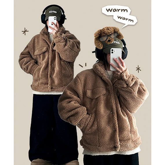 Vanin high neck soft wool jacket