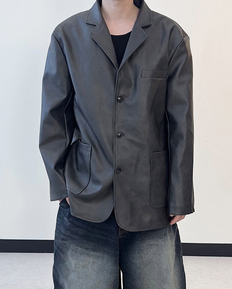 Heritage Leather Blazer Jacket