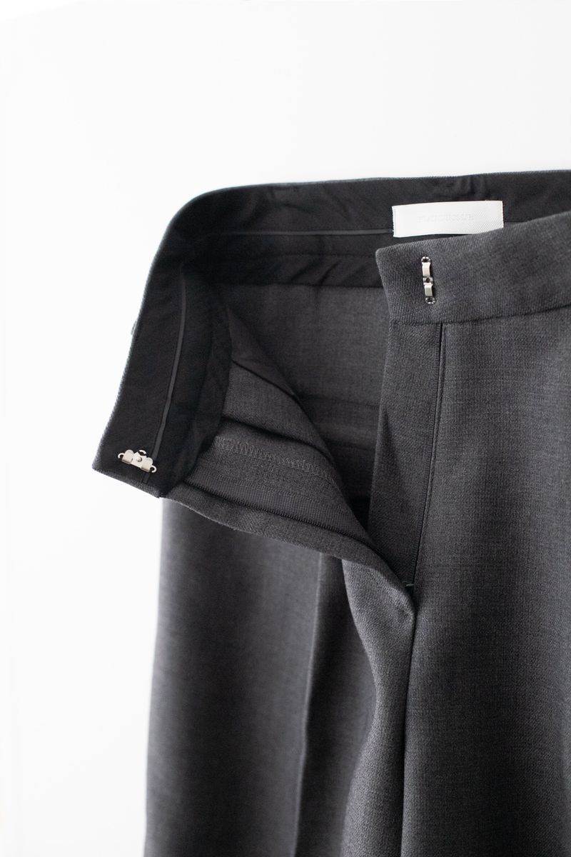 Semi wide pants (Dark grey)