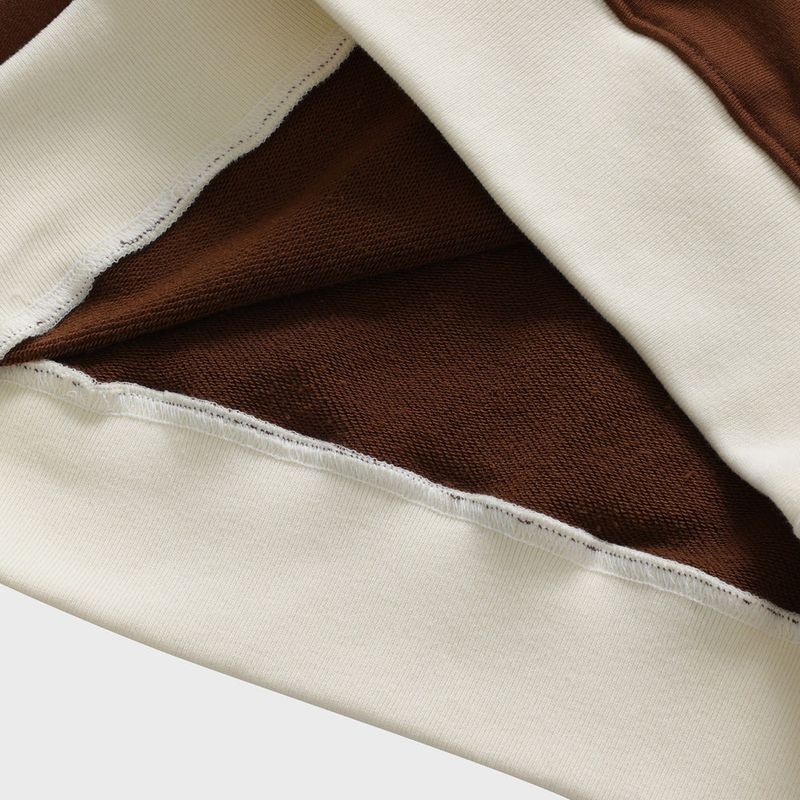 Hand logo Raglan Sweatshirt / Brown-Ivory [Women]