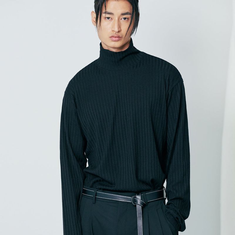 S SY（エスエスワイ）の「harris silky turtle neck long sleeve black（Tops）」