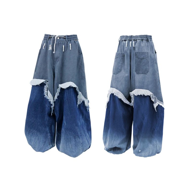 RELABEL(DIGGER subsurface) ウォッシュド グラデーション バルーンワークパンツ