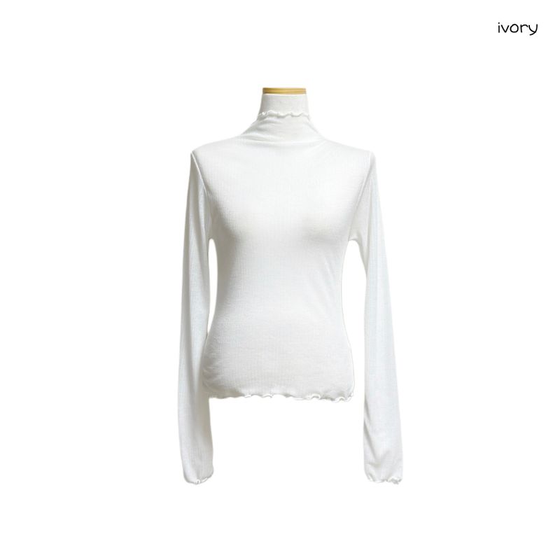 (4color) Soft Wave Half-Neck Tee