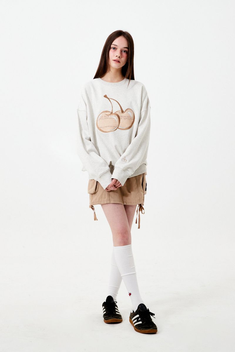 BIG CHERRY SWEATSHIRT - OATMEAL