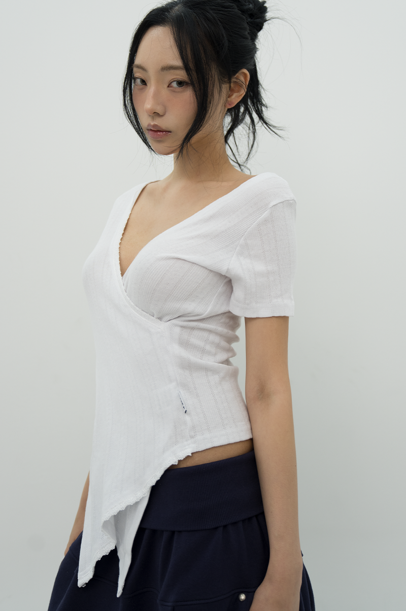 BFEEP(ビーピーピ)の「Garden Lace Wrap Top _ WHITE(Tops)」