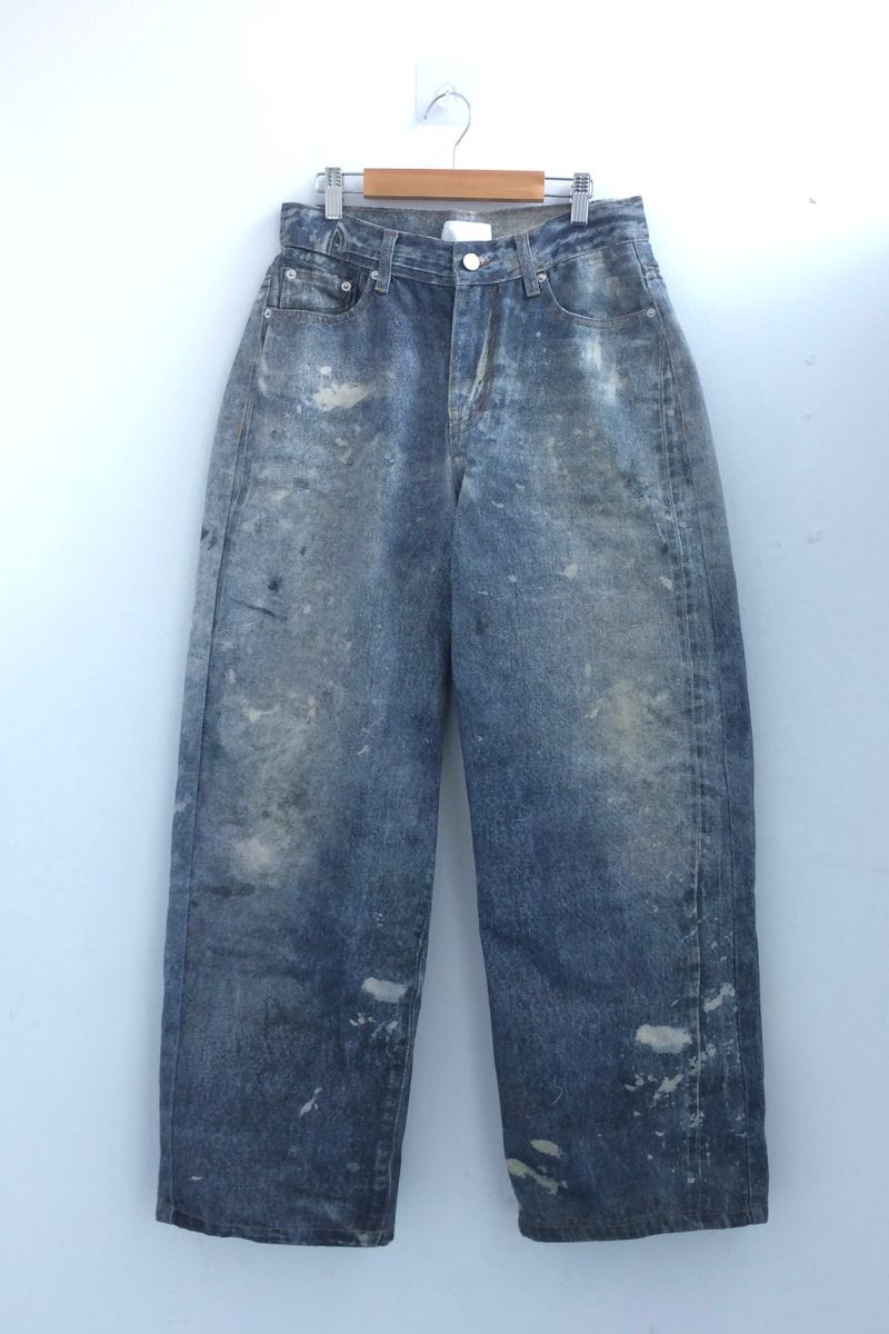 rough-washed vintage denim