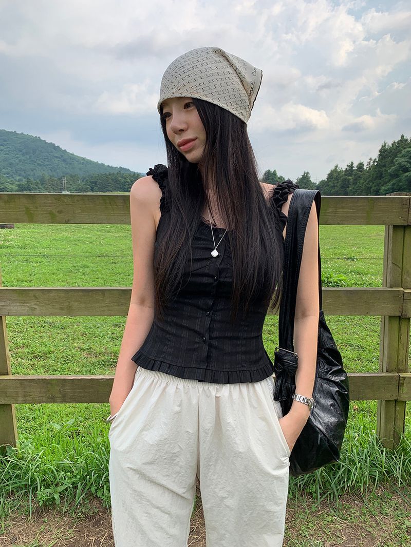 [MADE] Rollton nylon lace track bendable pants