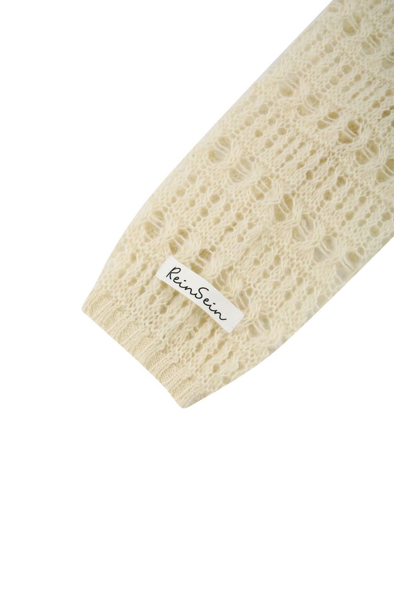 Pastel see-through knit cardigan