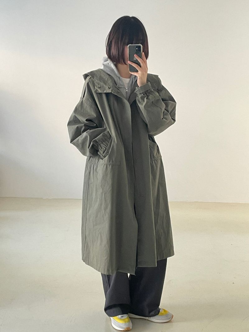 Two way hood zip up