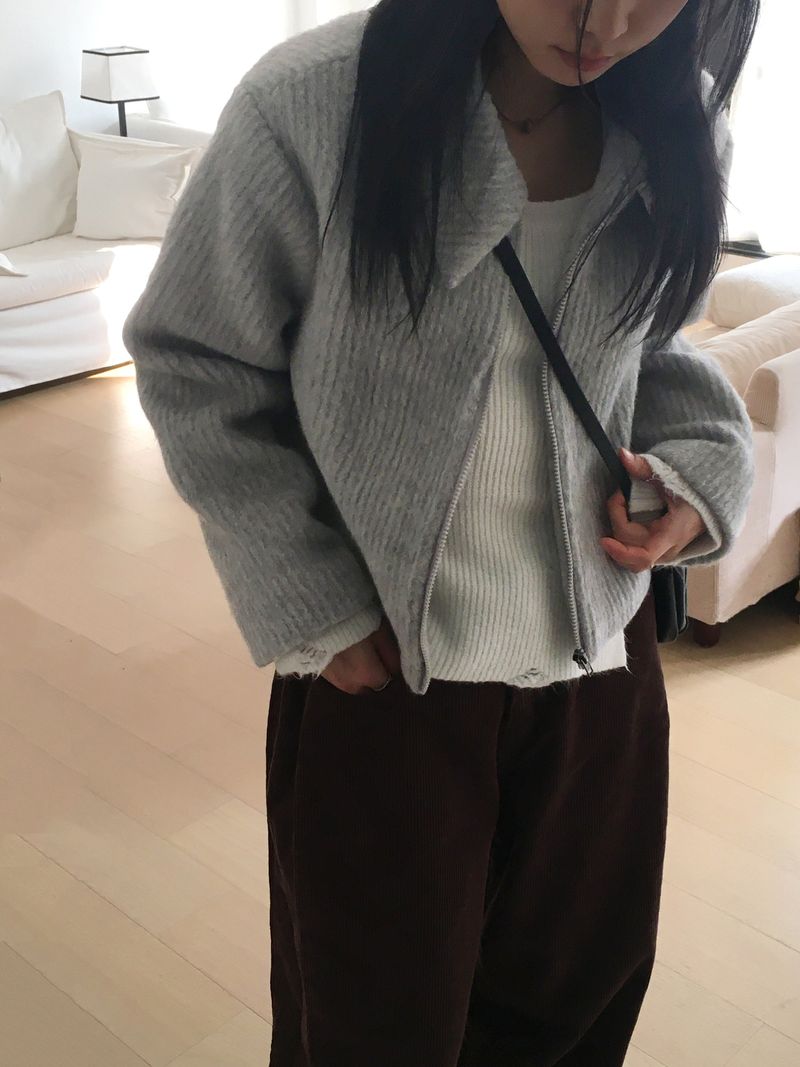 WONDER WONDER（ワンダーワンダー）の「[Wool 50] Milko Mohair Short Collar Jacket（Jackets/Outerwear）」