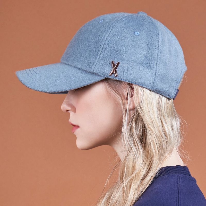 VARZAR(バザール)の「Stud Logo Wool Over Fit Ball Cap Blue(Hats)」