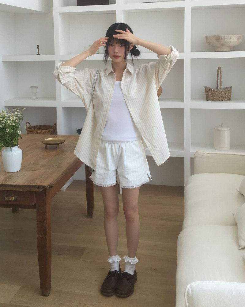  [MADE] Sopte Eyelet Lace Short Pants