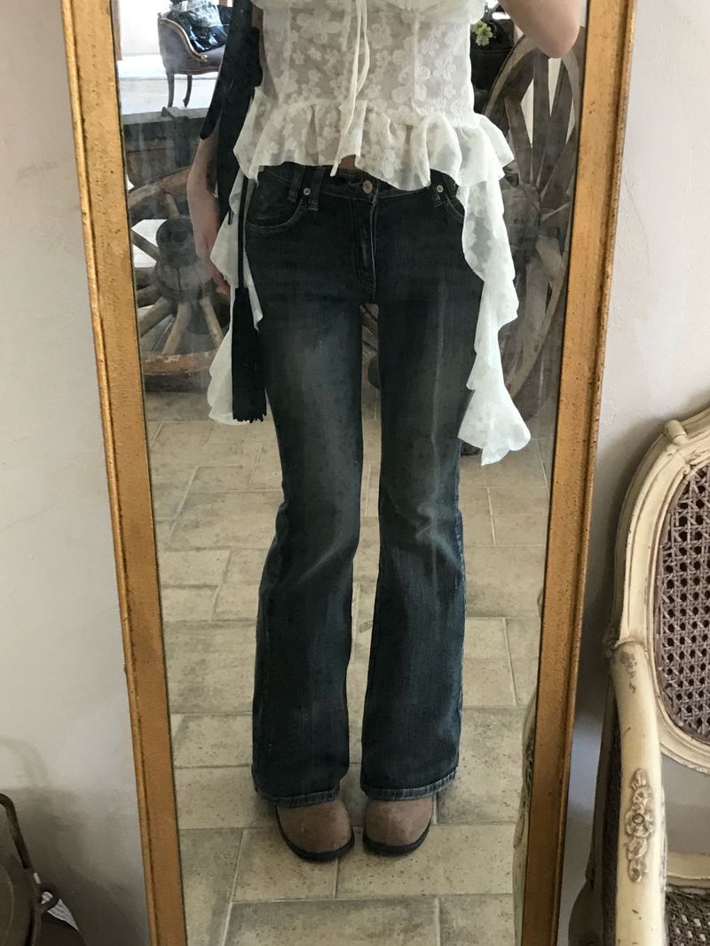 Bridget Gradient Washing Bootcut Denim Pants