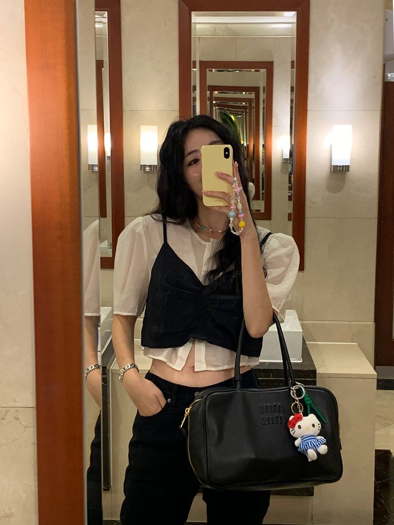 [MADE] ERT SEE-THROUGH PUFF BLOUSE