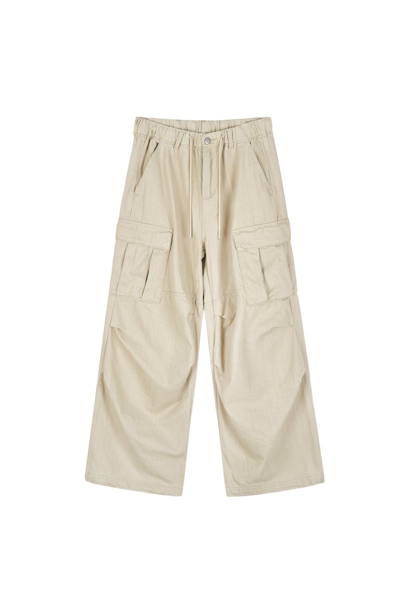 Slav pintuck cargo banding pants
