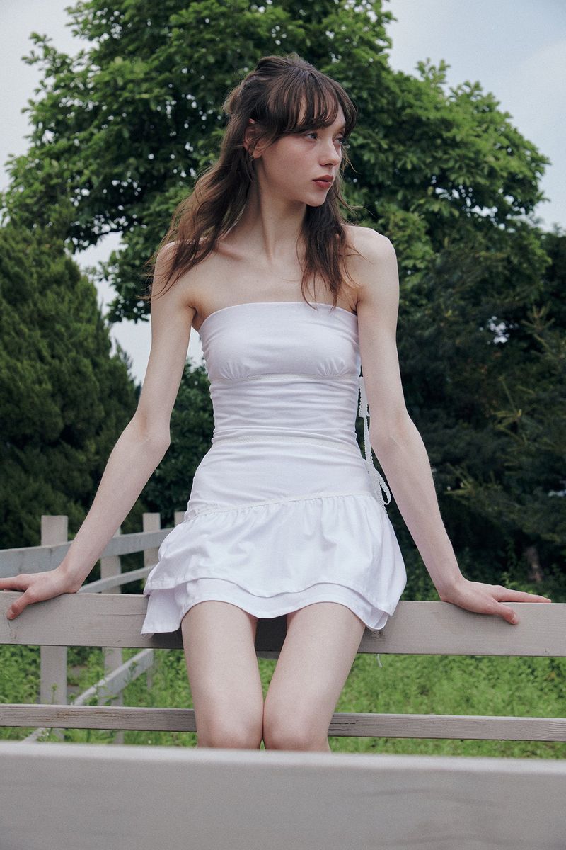 BELLA TUBE DRESS white